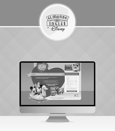 Landing Page de campañas mes con mes del Mundo de Inglés de Disney